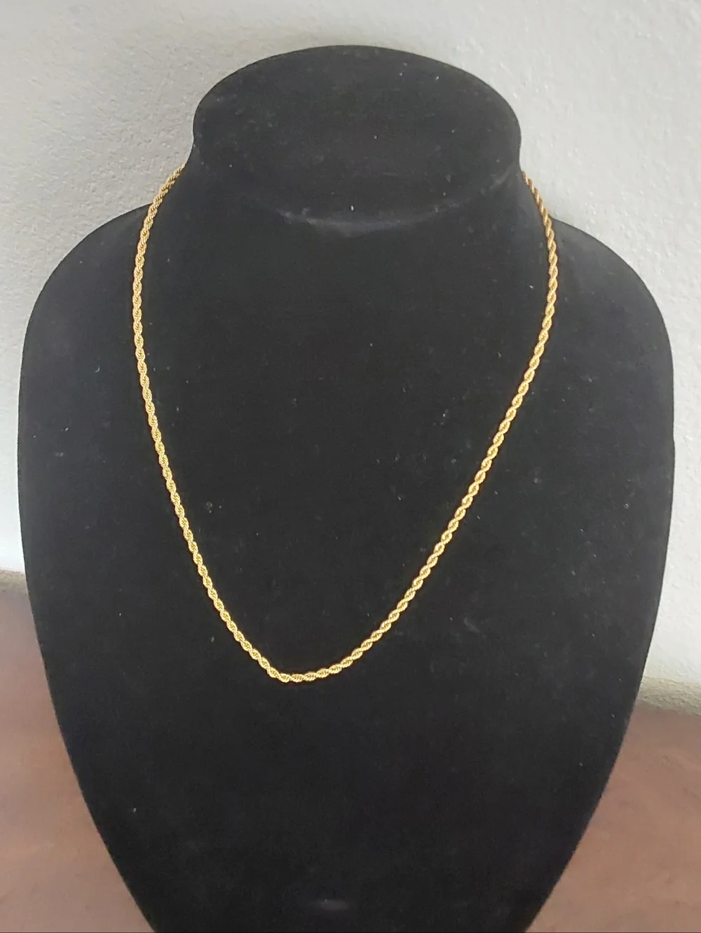 Trifari Gold Rope Chain Necklace - Men's Polished Link‎